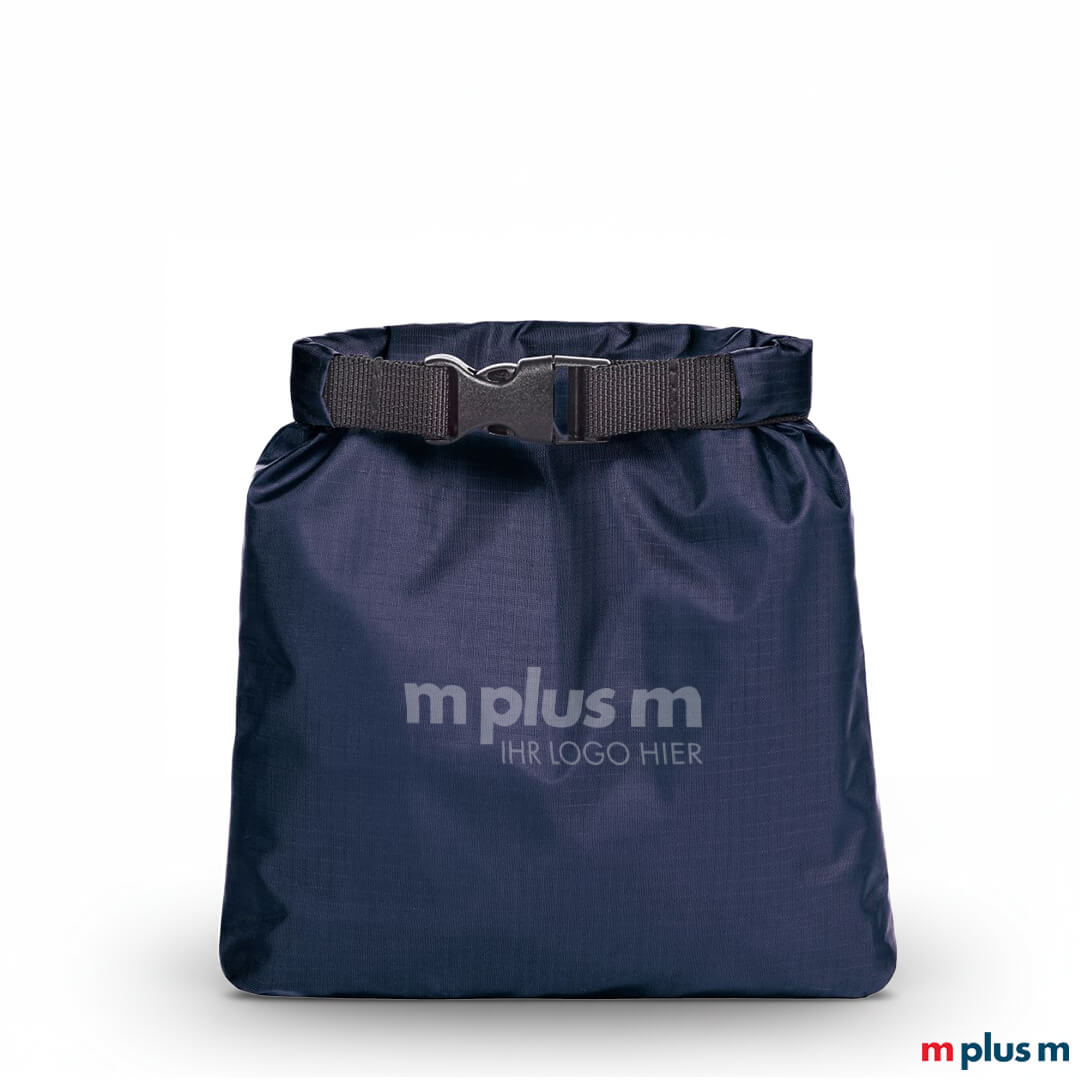 Drybag Safe 1,4 l blau aus PVC-freiem Polyester, ideal zum Schutz vor Staub und Feuchtigkeit hochwertig mit Logo Druck personalisieren