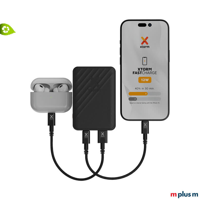 Kompakte Xtorm XG205 Powerbank mit 5000 mAh und schnellem 12W Laden als Werbegeschenk