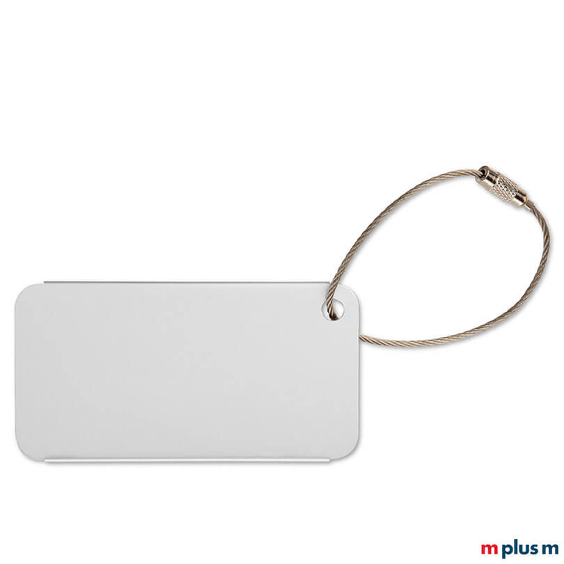 Günstiger Kofferanhänger aus Aluminium als Giveaway mit Logo bedrucken